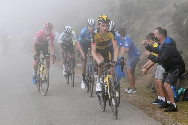 Sepp Kuss of United States and Team Jumbo - Visma competes in the breakaway during the 76th Tour of Spain 2021, Stage 18 a 162,6km stage from Salas...