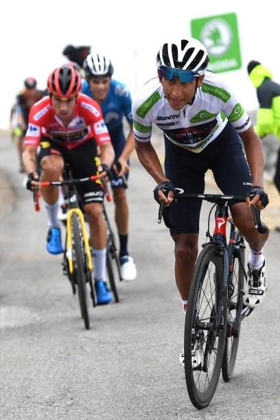 Egan Arley Bernal Gomez of Colombia and Team INEOS Grenadiers white best young jersey competes in the breakaway during the 76th Tour of Spain 2021,...