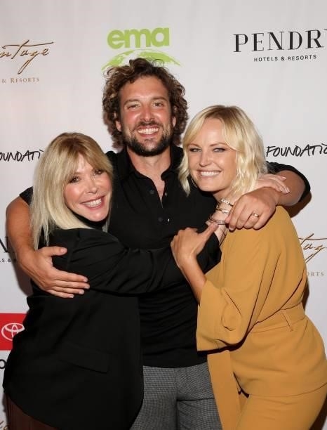 Debbie Levin, Jack Donnelly and Malin Akerman attend the 2021 Environmental Media Association IMPACT Summit sponsored by Toyota, H&M Foundation &...