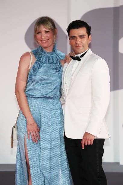 Oscar Isaac and Elvira Lind attend the red carpet of the movie "The Card Counter