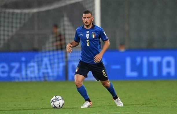 Alessandro Florenzi of Italy in action during the 2022 FIFA World Cup Qualifier match between Italy and Bulgaria at Artemio Franchi on September 02,...