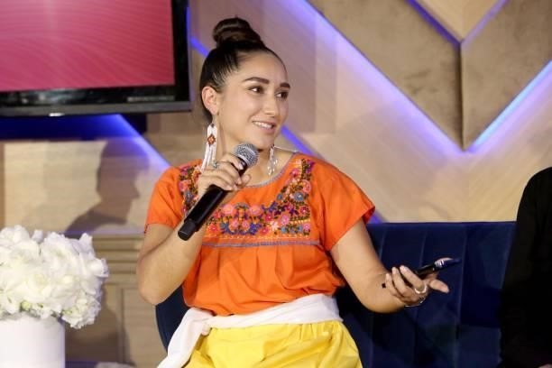 Alexis Saenz speaks during the 2021 Environmental Media Association IMPACT Summit sponsored by Toyota, H&M Foundation & Montage International at...