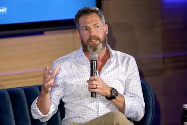 Brian Goldstein speaks during the 2021 Environmental Media Association IMPACT Summit sponsored by Toyota, H&M Foundation & Montage International at...