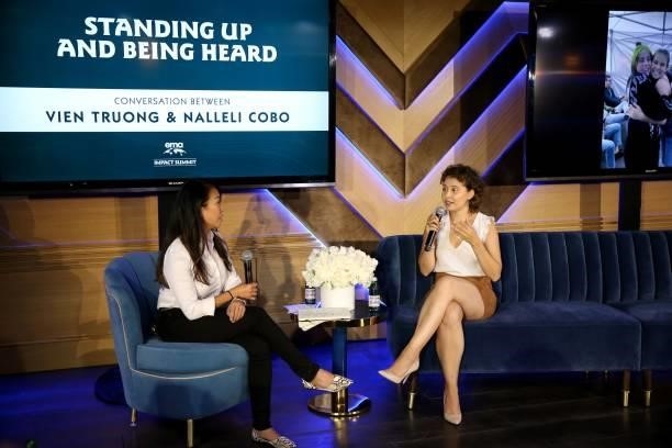 Vien Truong and Nalleli Cobo speak during the 2021 Environmental Media Association IMPACT Summit sponsored by Toyota, H&M Foundation & Montage...
