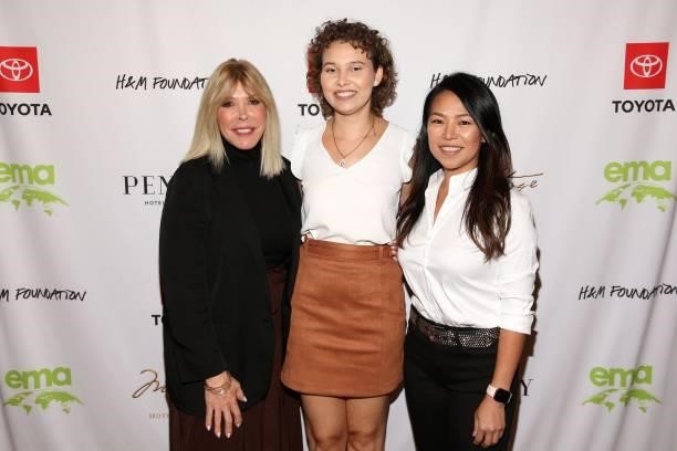 Debbie Levin, Nalleli Cobo and Vien Truong attend the 2021 Environmental Media Association IMPACT Summit sponsored by Toyota, H&M Foundation &...
