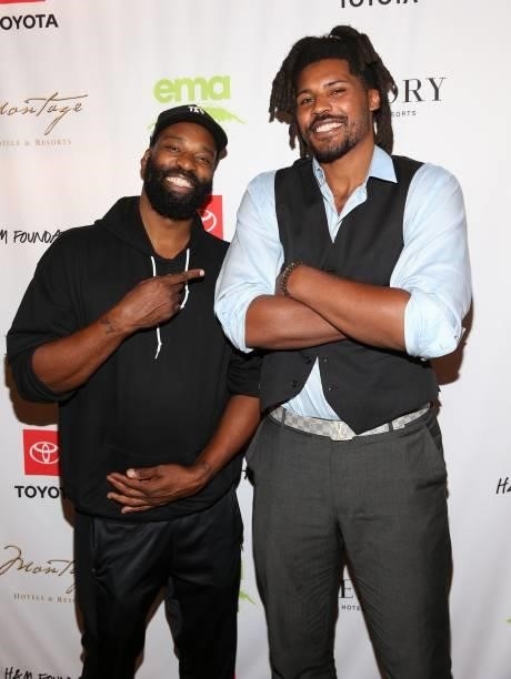 Baron Davis and Jarnell Stokes attend the 2021 Environmental Media Association IMPACT Summit sponsored by Toyota, H&M Foundation & Montage...
