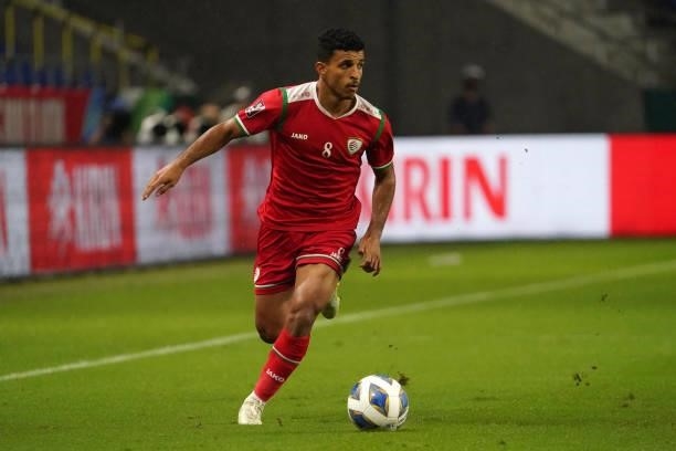 Zahir Sulaiman Al Aghbari of Oman in action during FIFA World Cup Asian Qualifier Final Round Group B match between Japan and Oman at Panasonic...