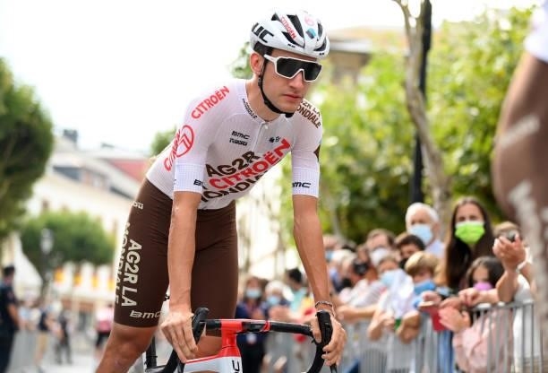 Geoffrey Bouchard of France and AG2R Citröen Team prepares for the race prior to the 76th Tour of Spain 2021, Stage 19 a 191,2 km stage from Tapia to...