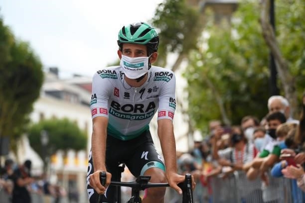 Ben Zwiehoff of Germany and Team Bora - Hansgrohe prepares for the race prior to the 76th Tour of Spain 2021, Stage 19 a 191,2 km stage from Tapia to...