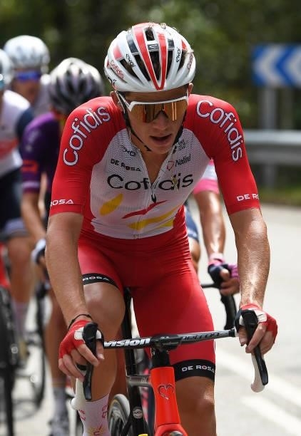 Eddy Finé of France and Team Cofidis competes during the 76th Tour of Spain 2021, Stage 19 a 191,2 km stage from Tapia to Monforte de Lemos /...