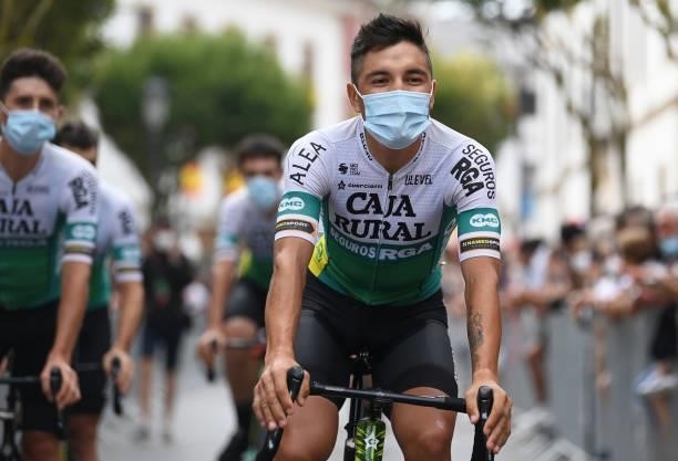 Jefferson Alveiro Cepeda Hérnandez of Ecuador and Team Caja Rural-Seguros RGA prepares for the race prior to the 76th Tour of Spain 2021, Stage 19 a...