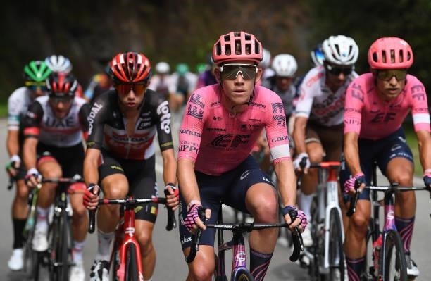 Lawson Craddock of United States and Team EF Education - Nippo competes in the breakaway during the 76th Tour of Spain 2021, Stage 19 a 191,2 km...