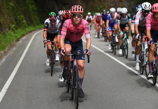 Lawson Craddock of United States and Team EF Education - Nippo competes in the breakaway during the 76th Tour of Spain 2021, Stage 19 a 191,2 km...