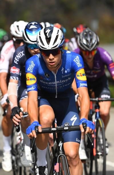 Andrea Bagioli of Italy and Team Deceuninck - Quick-Step competes in the breakaway during the 76th Tour of Spain 2021, Stage 19 a 191,2 km stage from...
