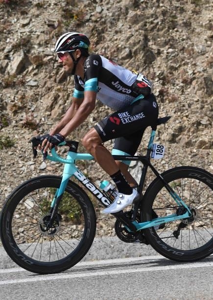 Andrey Zeits of Kazahkstan and Team BikeExchange competes during the 76th Tour of Spain 2021, Stage 19 a 191,2 km stage from Tapia to Monforte de...