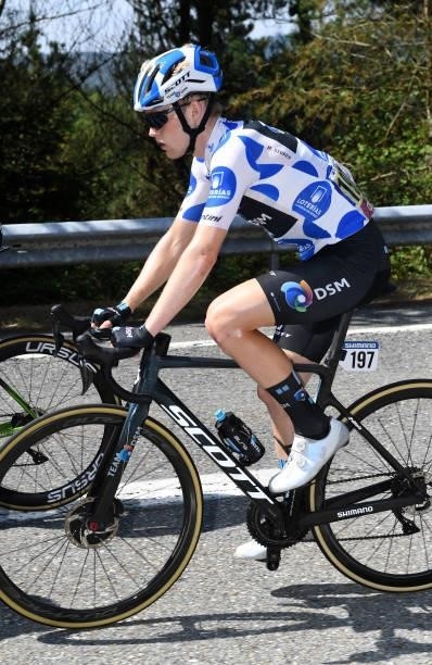 Michael Storer of Australia and Team DSM polka dot mountain jersey competes during the 76th Tour of Spain 2021, Stage 19 a 191,2 km stage from Tapia...