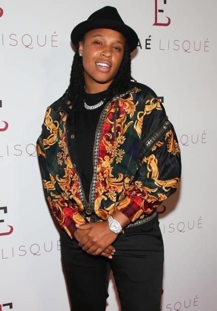 Actress Young Ezee attends the Ellaé Lisqué Fashion Show at Exchange LA on September 02, 2021 in Los Angeles, California.