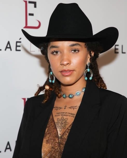 Singer / Social Media Personality Jasena Odell attends the Ellaé Lisqué Fashion Show at Exchange LA on September 02, 2021 in Los Angeles, California.