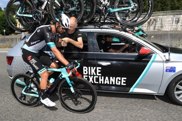 Michael Matthews of Australia and Team BikeExchange suffers a mechanical problem during the 76th Tour of Spain 2021, Stage 19 a 191,2 km stage from...