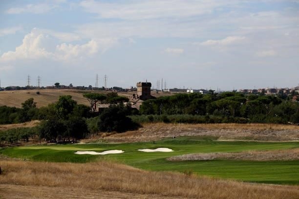 General view of the seventh hole during Day Two of The Italian Open at Marco Simone Golf Club on September 03, 2021 in Rome, Italy.