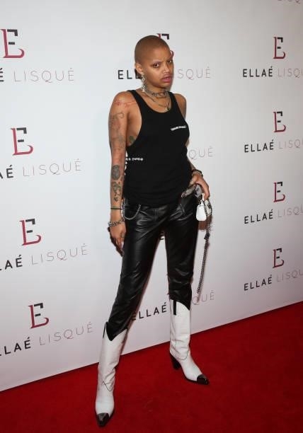 Fashion Model Slick Woods attends the Ellaé Lisqué Fashion Show at Exchange LA on September 02, 2021 in Los Angeles, California.