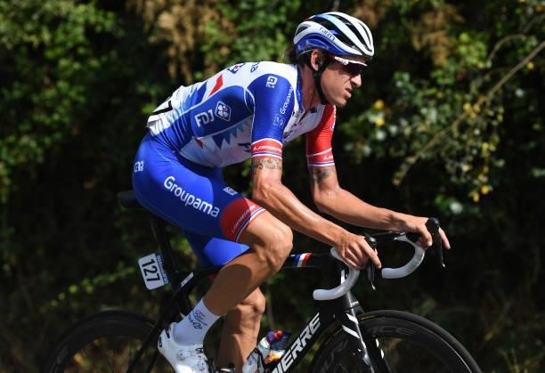 Anthony Roux of France and Team Groupama - FDJ competes during the 76th Tour of Spain 2021, Stage 19 a 191,2 km stage from Tapia to Monforte de Lemos...