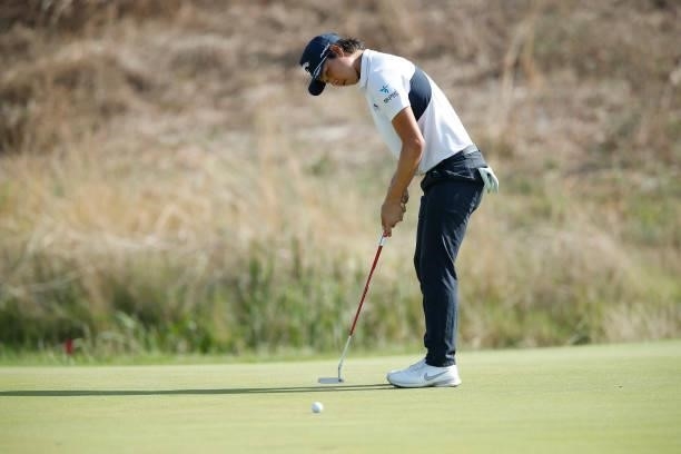 Min Woo Lee of Australia putts on the 10th hole during Day Two of The Italian Open at Marco Simone Golf Club on September 03, 2021 in Rome, Italy.