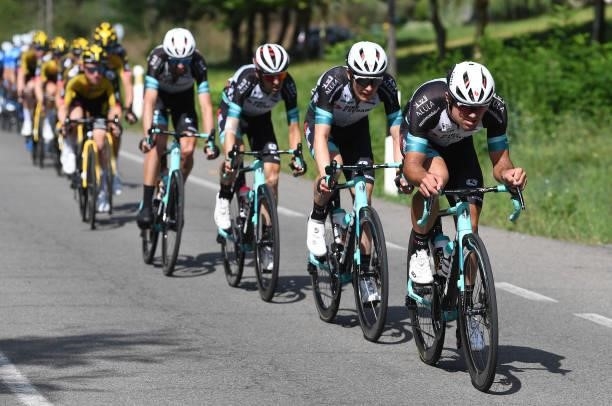 Robert Stannard of Australia and Team BikeExchange and teammates lead the peloton during the 76th Tour of Spain 2021, Stage 19 a 191,2 km stage from...