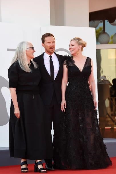 Director Jane Campion, Benedict Cumberbatch and Kirsten Dunst attend the red carpet of the movie "The Power Of The Dog
