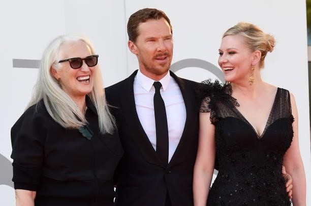 Director Jane Campion, Benedict Cumberbatch and Kirsten Dunst attend the red carpet of the movie "The Power Of The Dog
