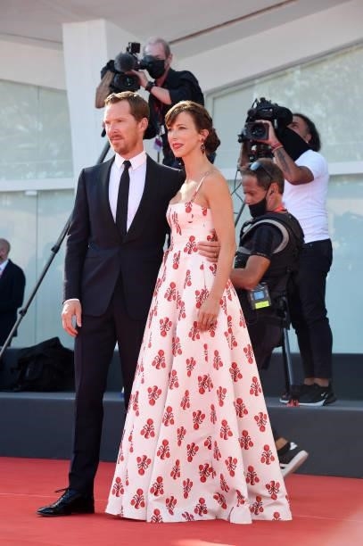 Benedict Cumberbatch and Sophie Hunter attend the red carpet of the movie "The Power Of The Dog