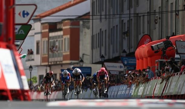 Magnus Cort Nielsen of Denmark and Team EF Education - Nippo sprints to win ahead of Quinn Simmons of United States and Team Trek - Segafredo, Rui...