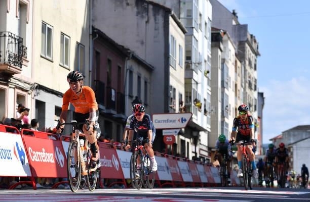 Xavier Mikel Azparren Irurzun of Spain and Team Euskaltel - Euskadi crosses the finishing line during the 76th Tour of Spain 2021, Stage 19 a 191,2...