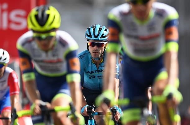 Ion Izagirre Insausti of Spain and Team Astana – Premier Tech crosses the finishing line during the 76th Tour of Spain 2021, Stage 19 a 191,2 km...