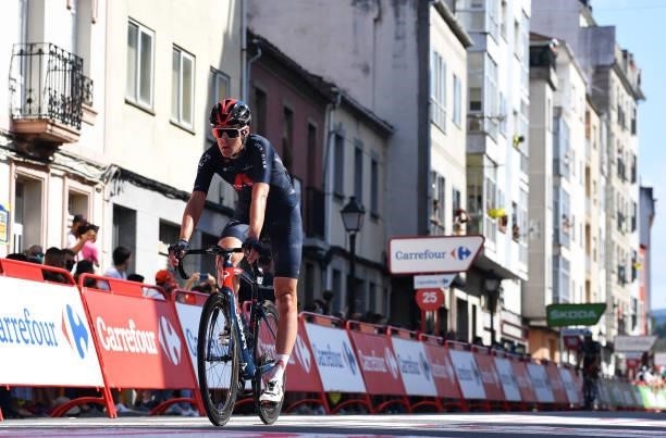 Pavel Sivakov of Russia and Team INEOS Grenadiers crosses the finishing line during the 76th Tour of Spain 2021, Stage 19 a 191,2 km stage from Tapia...