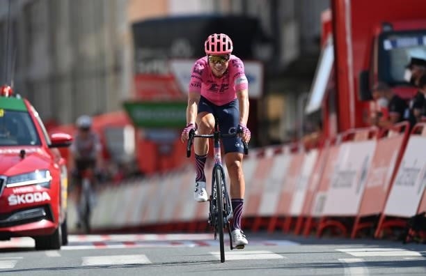 Jens Keukeleire of Belgium and Team EF Education - Nippo crosses the finishing line during the 76th Tour of Spain 2021, Stage 19 a 191,2 km stage...