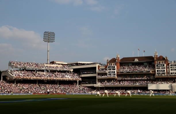 General view during day two of the fourth LV= Insurance Test match between England and India at The Kia Oval on September 03, 2021 in London, England.