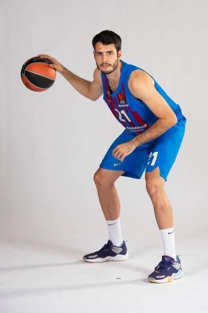 Alex Abrines, #21 poses during the 2021/2022 Turkish Airlines EuroLeague Media Day of FC Barcelona at Ciutat Esportiva Joan Gamper on September 02,...