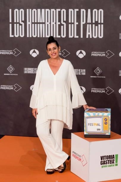 Neus Sanz attends 'Los Hombre De Paco' photocall at Palacio de Congresos Europa during the FesTVal 2021 on September 03, 2021 in Vitoria-Gasteiz,...