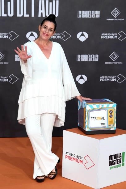 Actress Neus Sanz attends 'Los Hombres de Paco' premiere at the Europe Congress Palace during day 4 of the FesTVal 2021 on September 03, 2021 in...