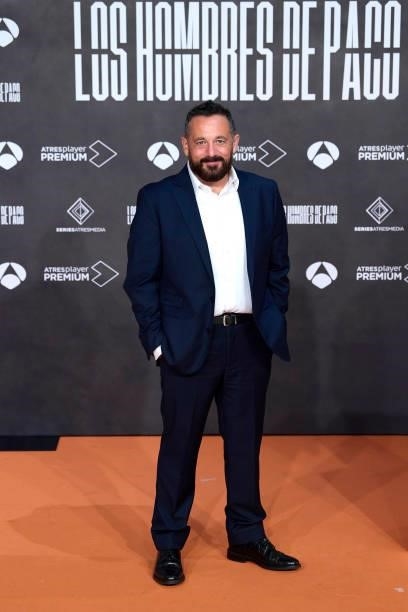 Actor Pepon Nieto attends 'Los Hombres de Paco' premiere at the Europe Congress Palace during day 4 of the FesTVal 2021 on September 03, 2021 in...