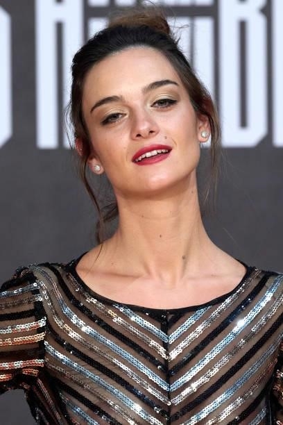 Actress Amaia Sagasti attends 'Los Hombres de Paco' premiere at the Europe Congress Palace during day 4 of the FesTVal 2021 on September 03, 2021 in...