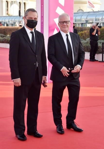 Bruno Barde from Deauville Film Festival and Thierry Fremaux from Cannes Film Festival attend the Opening Ceremony and "Stillwater