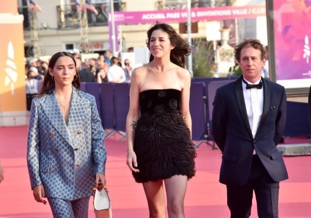 Jury members Garance Marillier, Charlotte Gainsbourg and Bertrand Bonello attend the Opening Ceremony and "Stillwater