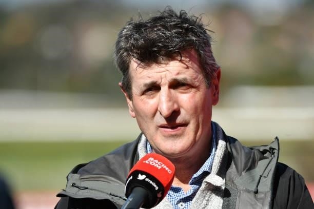 Trainer Robert Hickmott after Degraves won Race 4, the Powerflo Solutions Handicap, during Melbourne Racing at Moonee Valley Racecourse on September...