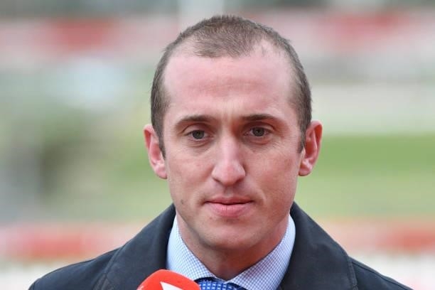 Trainer Nick Ryan after Express Pass won Race 7, the Ladbrokes Chautauqua Stakes, during Melbourne Racing at Moonee Valley Racecourse on September...