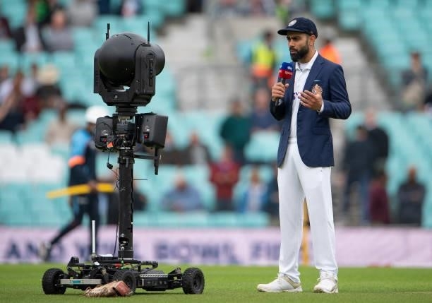 India captain Virat Kohli being interviewed by Sky Sports prior to the Fourth LV= Insurance Test Match: Day One between England and India at The Kia...