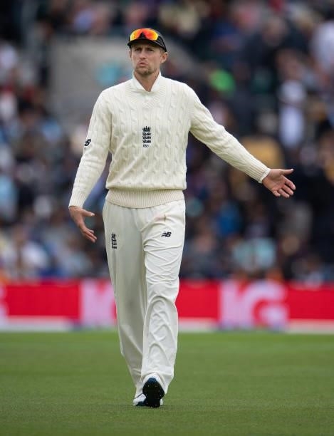 England captain Joe Root during the Fourth LV= Insurance Test Match: Day One between England and India at The Kia Oval on September 02, 2021 in...