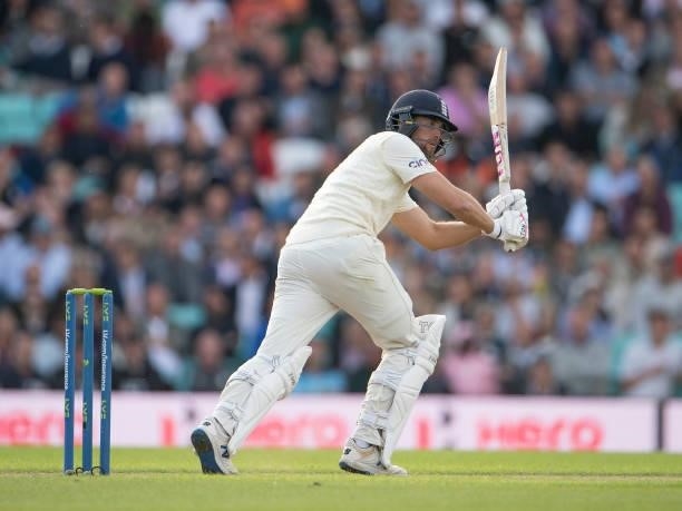 Dawid Malan of England during the Fourth LV= Insurance Test Match: Day One between England and India at The Kia Oval on September 02, 2021 in London,...