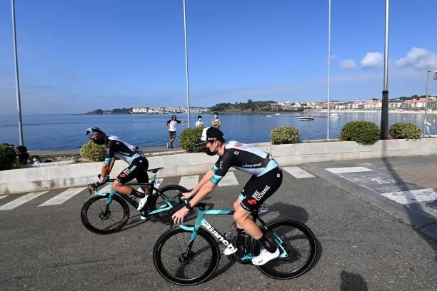 Michael Matthews of Australia and Lucas Hamilton of Australia and Team BikeExchange prepare for the race prior to the 76th Tour of Spain 2021, Stage...